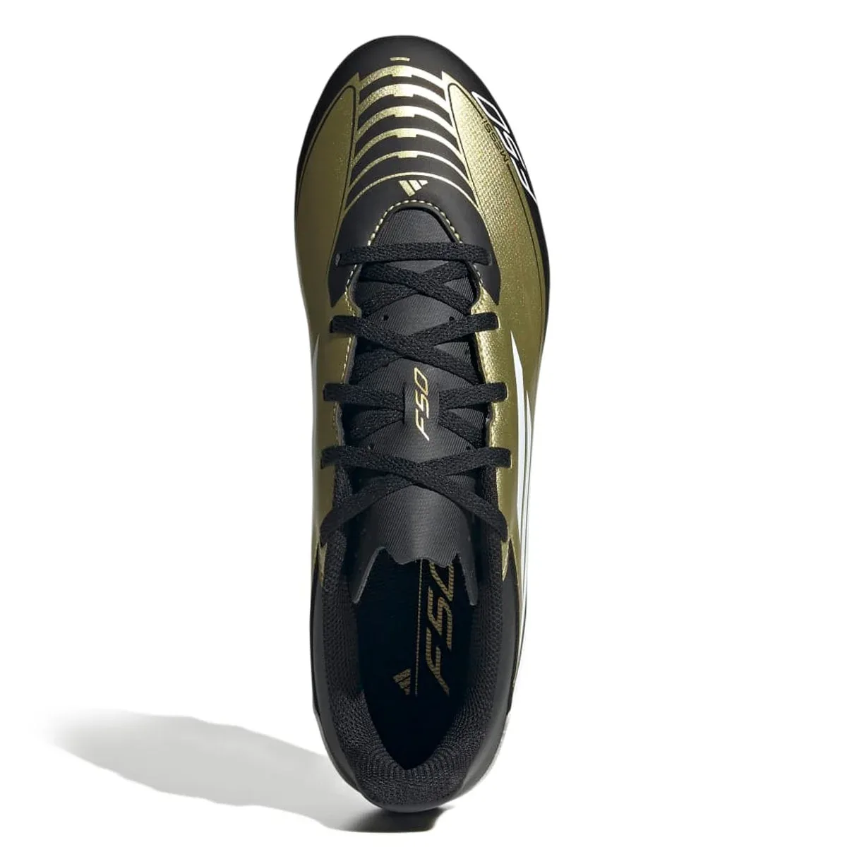 Chuteira Adidas F50 Club Messi Campo - Dourado/Preto - foto 3
